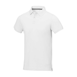 Men's short-sleeve cotton piqué polo, 200 g/m2, Elevate Life white colour