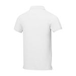 Men's short-sleeve cotton piqué polo, 200 g/m2, Elevate Life white colour