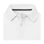 Men's short-sleeve cotton piqué polo, 200 g/m2, Elevate Life white colour