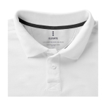 Men's short-sleeve cotton piqué polo, 200 g/m2, Elevate Life white colour