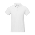 Men's short-sleeve cotton piqué polo, 200 g/m2, Elevate Life white colour