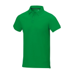 Men's short-sleeve cotton piqué polo, 200 g/m2, Elevate Life tropical green colour