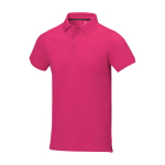 Men's short-sleeve cotton piqué polo, 200 g/m2, Elevate Life fuchsia colour