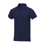Men's short-sleeve cotton piqué polo, 200 g/m2, Elevate Life navy-blue colour