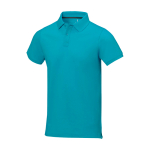 Men's short-sleeve cotton piqué polo, 200 g/m2, Elevate Life pastel blue colour