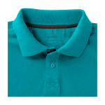 Men's short-sleeve cotton piqué polo, 200 g/m2, Elevate Life pastel blue colour