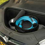 Cable bag made from recycled materials black colour