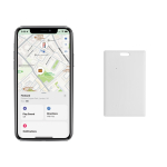 Wallet finder card compatible with Apple Find My white colour