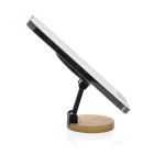 Magnetic phone holder in recycled plastic and bamboo black colour