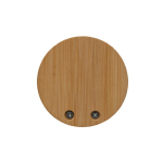 Magnetic phone holder in recycled plastic and bamboo black colour