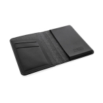 Trackable passport holder with Apple Find My location black colour