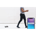 Trackable passport holder with Apple Find My location black colour