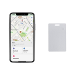 Ultra-slim tracker card for wallet, Find My compatible white colour
