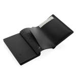 Polyester wallet with tracker connected to Find My black colour