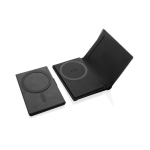 Polyester wallet with tracker connected to Find My black colour