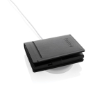 Polyester wallet with tracker connected to Find My black colour