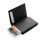 Polyester wallet with tracker connected to Find My black colour