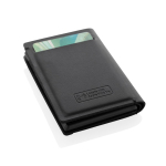 Polyester wallet with tracker connected to Find My black colour