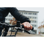 Bicycle bell with built-in tracker, Find My compatible black colour