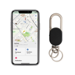 Rechargeable keyring tracker, Find My compatible black colour