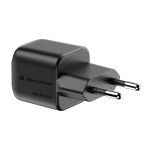 Dual charger in recycled plastic with EU plug, 20 W black colour