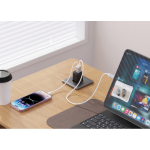 Dual charger in recycled plastic with EU plug, 20 W black colour