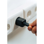 Dual charger in recycled plastic with EU plug, 20 W black colour