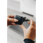Dual charger in recycled plastic with EU plug, 20 W black colour