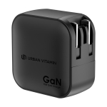 Ultra-fast travel charger for multiple countries with 3 outputs, 70 W black colour