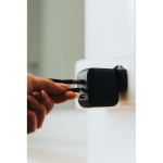 Ultra-fast travel charger for multiple countries with 3 outputs, 70 W black colour