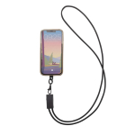 Eco-friendly phone lanyard cable with 3 charging ports grey colour