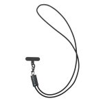 Eco-friendly phone lanyard cable with 3 charging ports grey colour
