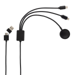 6-in-1 charging cable in recycled materials with watch charging grey colour