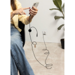 4-in-1 recycled charging cable, 3 metres grey colour