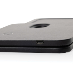 Recycled polyester tray with 3-in-1 wireless charger black colour