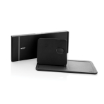 Recycled polyester tray with 3-in-1 wireless charger black colour