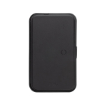 Travel pouch in recycled materials with 3-in-1 charging black colour