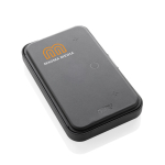 Travel pouch in recycled materials with 3-in-1 charging black colour