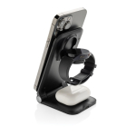 3-in-1 wireless charger in recyclable aluminium, 15 W black colour
