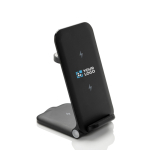 3-in-1 wireless charger in recyclable aluminium, 15 W black colour