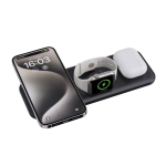 3-in-1 magnetic charger with 15 W wireless charging black colour