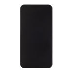 Recycled plastic power bank with charge indicator, 10,000 mAh black colour