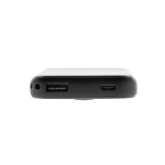 Magnetic wireless power bank in recycled plastic, 5,000 mAh black colour