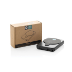 Magnetic wireless power bank in recycled plastic, 5,000 mAh black colour