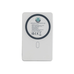 Magnetic wireless charging power bank with indicator, 5,000 mAh silver colour