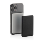 Magnetic wireless charging power bank with indicator, 5,000 mAh silver colour