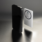 Magnetic wireless charging power bank with indicator, 5,000 mAh silver colour