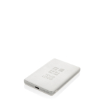 Magnetic wireless charging power bank with indicator, 5,000 mAh silver colour
