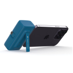 Recycled plastic power bank with charge indicator, 20 W blue colour