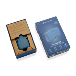 Recycled plastic power bank with charge indicator, 20 W blue colour
